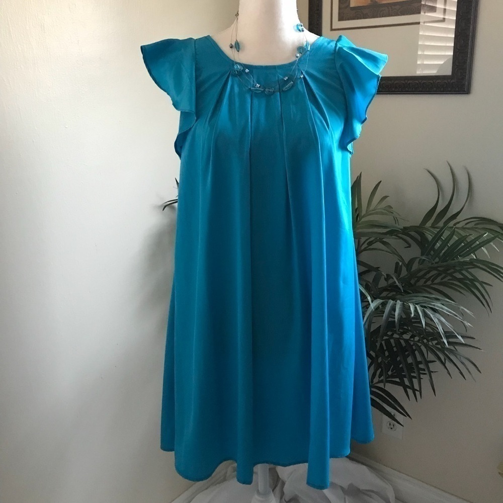 Madison by Shoedazzle Blue Lightweight Woman Poly Sundress Dress XS*